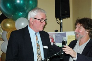 Right: Rob Wiener, CCRH executive director, presented the CCRH Lifetime Achievement Award to Stan Keasling, RCAC’s CEO. 