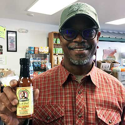 Barry Wood owner of B-Dubbs Hot Sauce. 