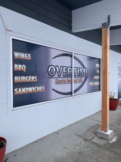 OverTime Sports Bar & Grill signage welcoming patrons.