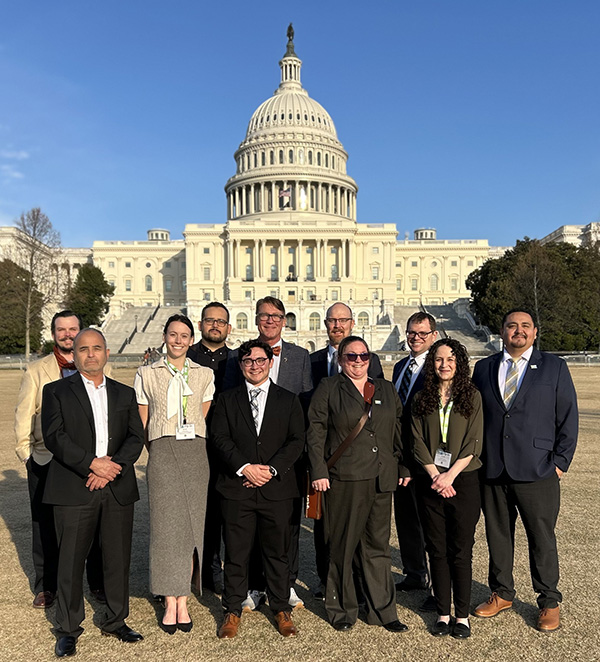 RCAC advocacy staff standing in front of DC Capitol